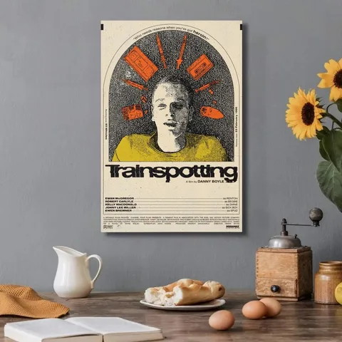 Классический кинопостер Trainspotting, крафт-клуб, бумага для бара, винтажная картина на стену, для спальни, кабинета, большие наклейки на стену Szie