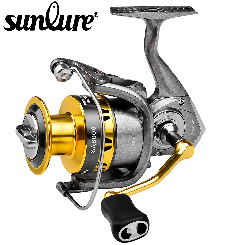 

Sunlure CNC Maching Fishing Reel 4-9KG Max Drag Metal Spool Spinning Reel 1000-6000 Series Pesca Wheel 5.1:1 5.2:1 Gear Ratio