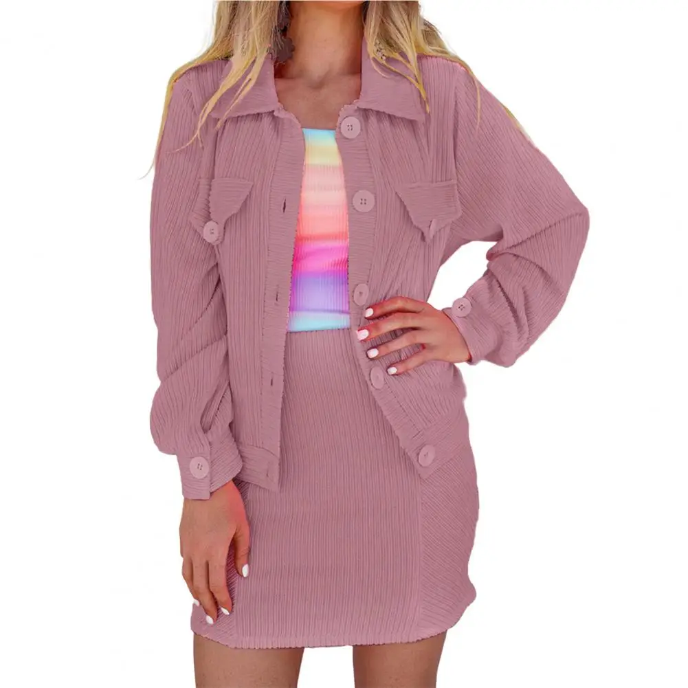 

Young Style Women Coat Skirt Set Casual Women Jacket High Waist Skirt Suit Fashion Women Clothes