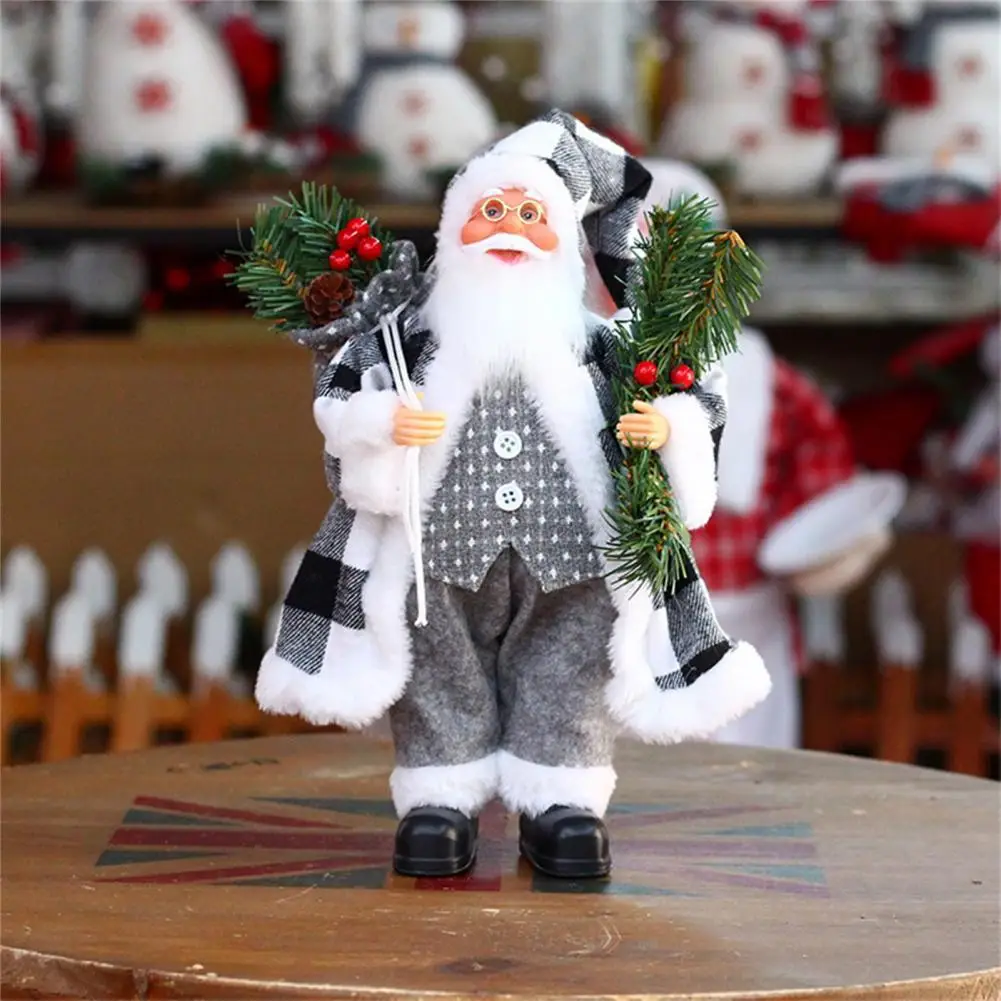 

Fine Workmanship Unique Mini Plastic Adorable Santa Claus Figurine for Living Room