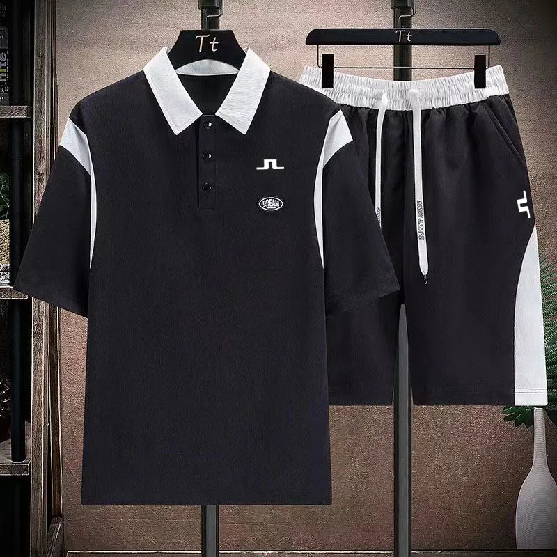 

2023 одежда для гольфа, мужской комплект из 2 предметов, летняя одежда для гольфа, костюм для гольфа, футболка для гольфа Malbon, костюм с шортами для гольфа, Мужская одежда для гольфа с капюшоном