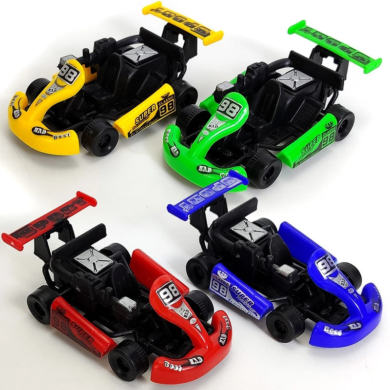 

2PCS Mini Car Toy Pull Back Cartoon Racing Model Kart Racing Car Children Educational Toy Gifts For Boy Random Color