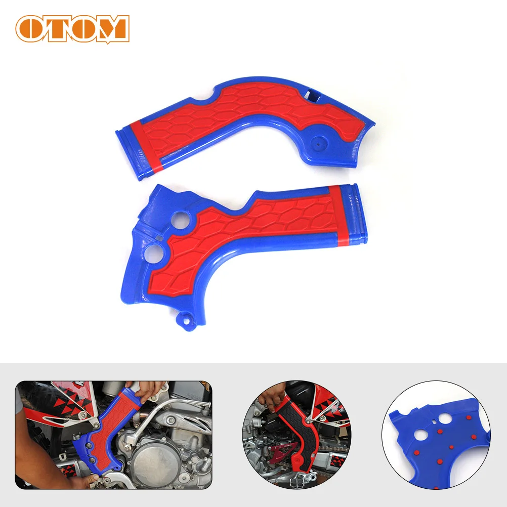 

OTOM 3 Color Motorcycle Frame Guard Protection Cover Dirt Bike Motocross X-Grip Frame Guards For HONDA CRF250R 14-17 CRF450R 13-