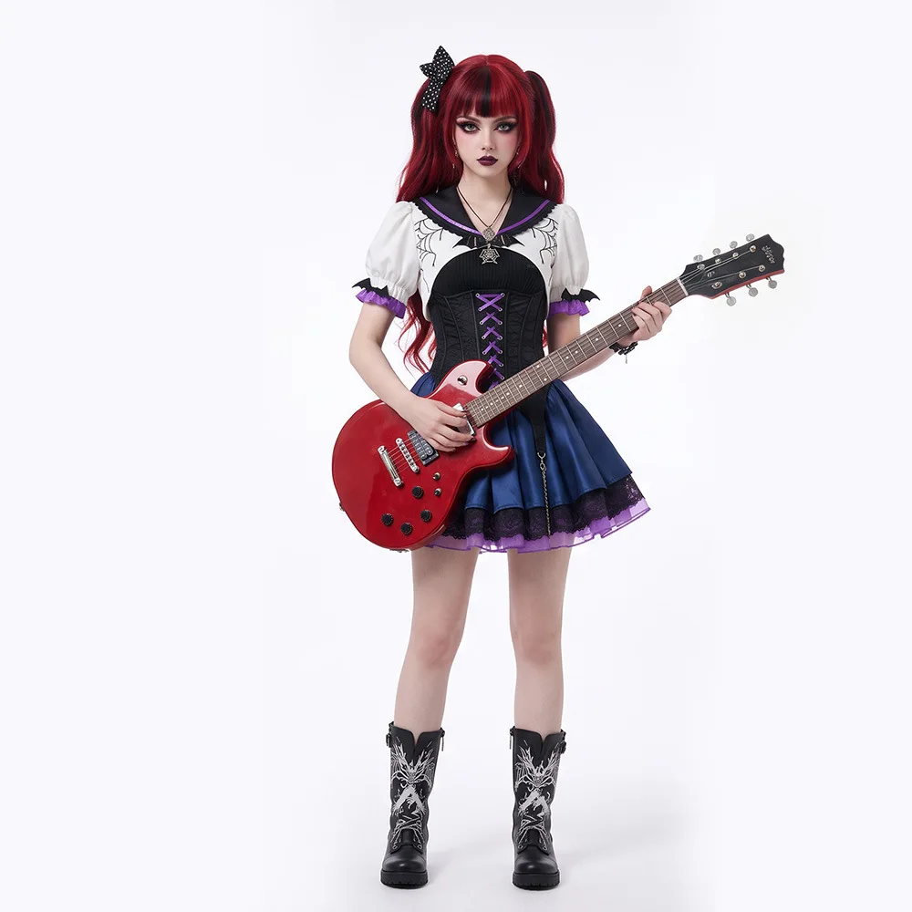 Фото Косплей костюм Operetta Monster High, тёмное готическое лолита матросское платье, женский костюм для выступлений на Хэллоуин №1