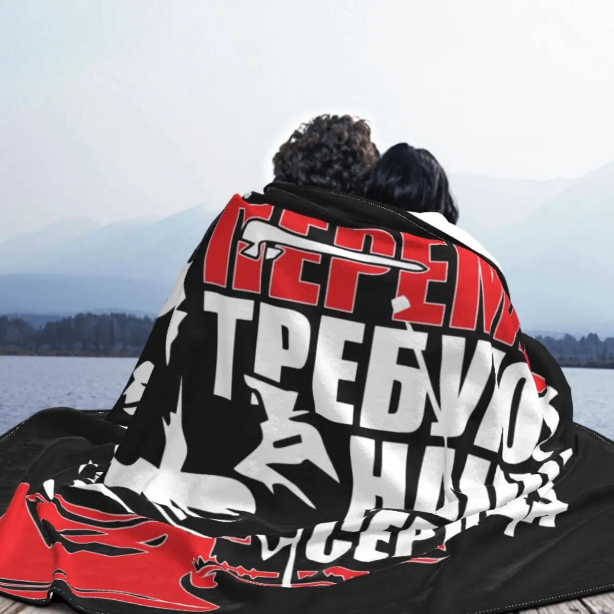 Мягкое Фланелевое Флисовое одеяло Viktor TSA Kino теплое с надписью рок-группы для