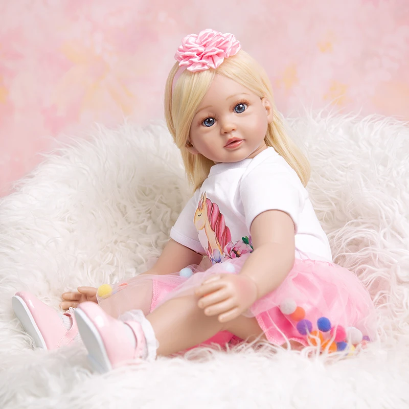 

60 CM Reborn Baby Toddler Doll Toys for Girl Realistic Real Touch Newborn Boneca Dolls Kids Playmate Birthday Christmas Gift