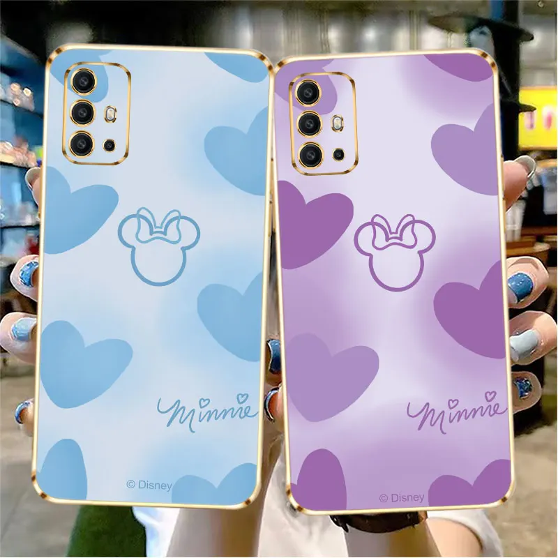 

Plating Case For Motorola G30 G40 G50 G60 E6s E7 E7i G8 G9 Play Power Lite G Stylus Edge 20 Cover Mickey Mouse Chocolate Art