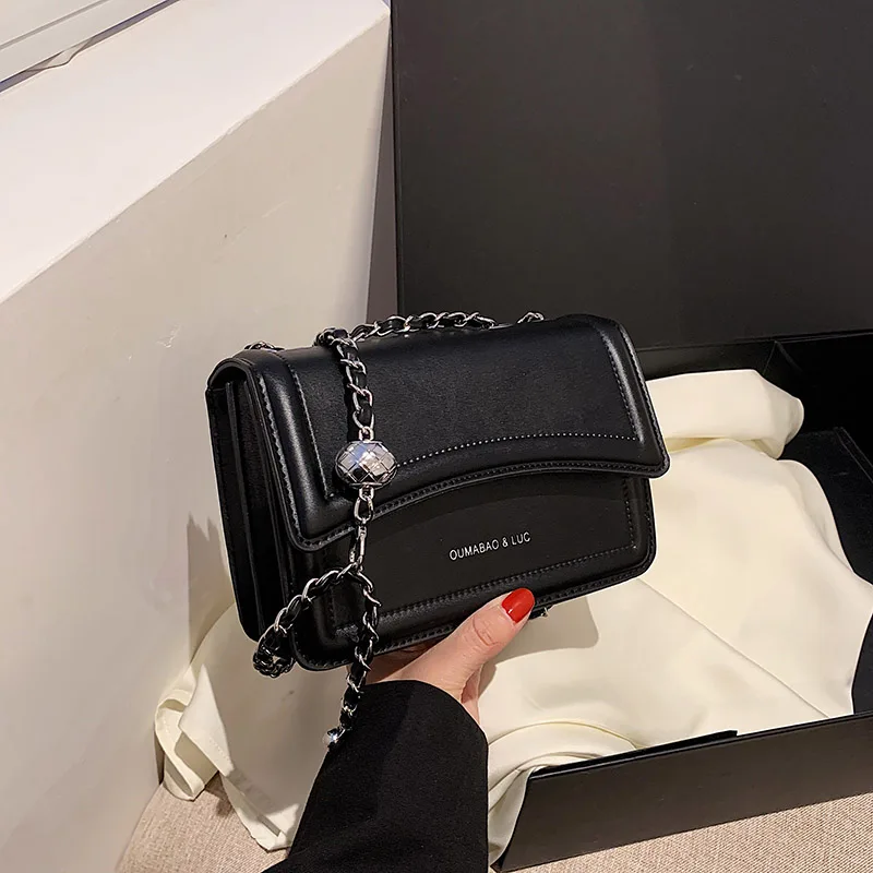 LEFTSIDE Mini Flap Bags For Women 2023 Trend Designer PU Leather Handbags And Purses Fashion Solid Color Chain Crossbody Bag