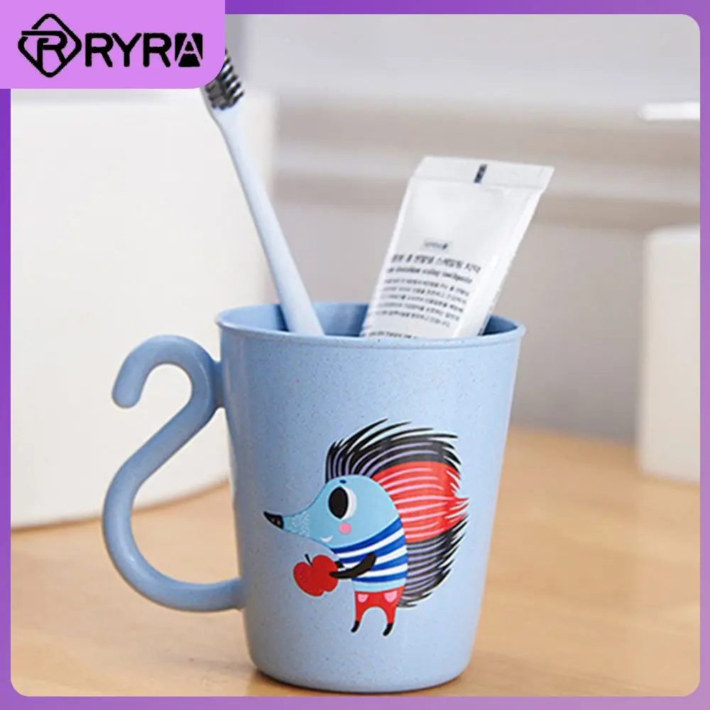 

Toothbrush Cup Nordic Style 8.5×10cm Childrens Mouthwash Cup Cartoon Cute High Quality Wheat Cup Bathroom Tumblers Gargle Bottle