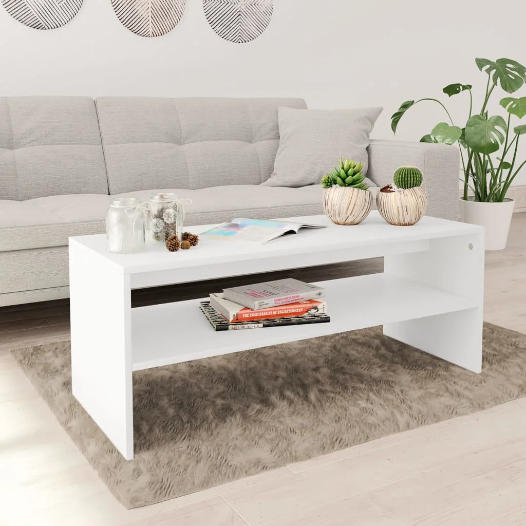 

Coffe Table Coffee Tables for Living Room Tables Casual Decor White 39.4"x15.7"x15.7" Chipboard