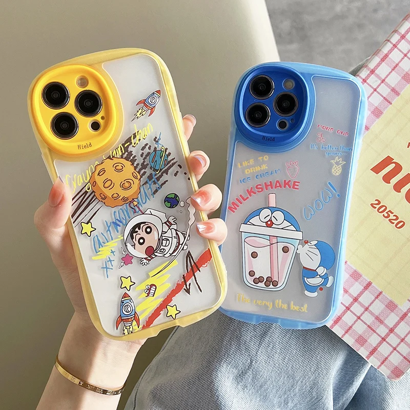 

BANDAI Doraemon Cartoon Crayon Shin-chan Phone Case for iPhone 11 12 13 pro XS MAX X XR Cover