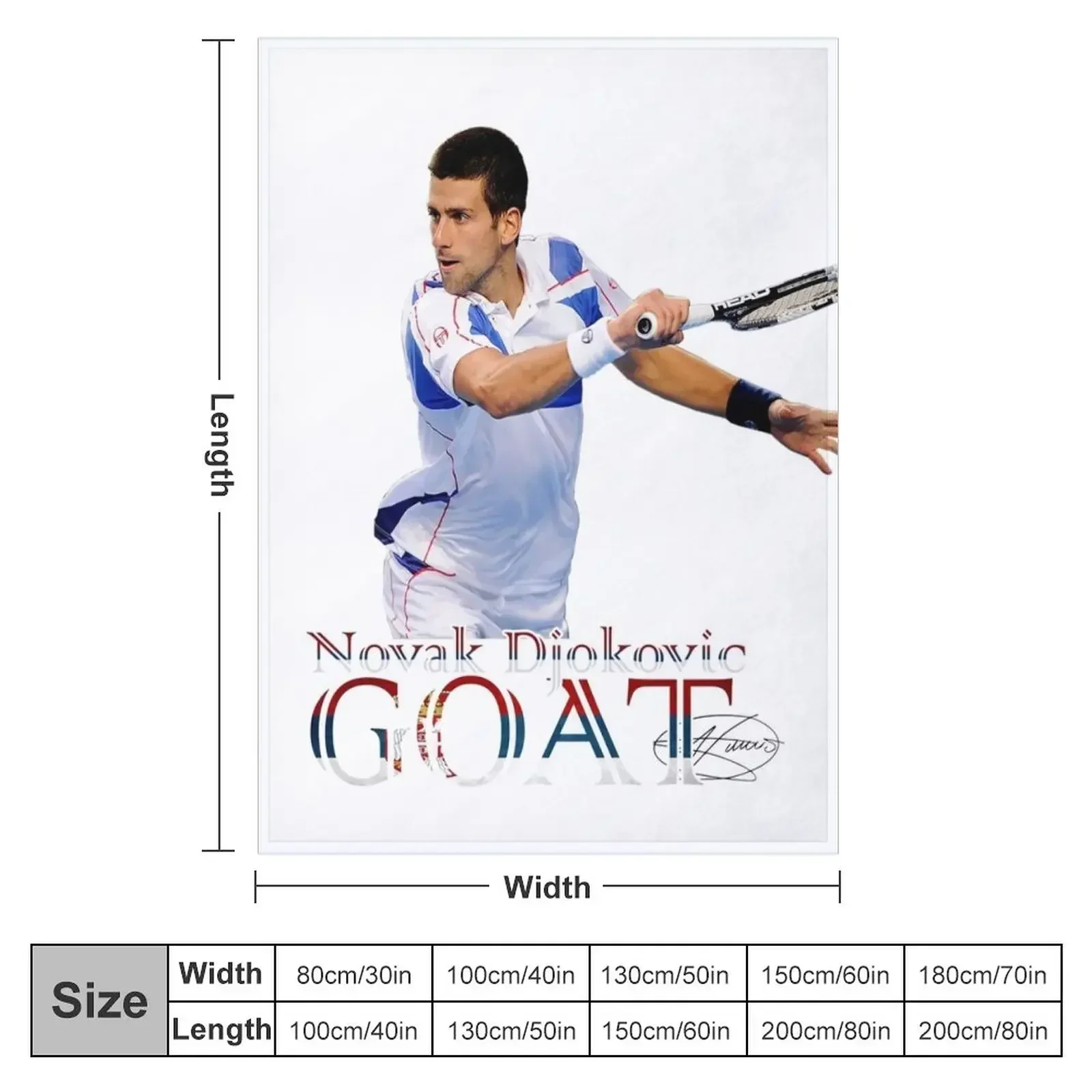 Одеяло Novak GOAT Идеи подарков на День святого Валентина Роскошные одеяла из