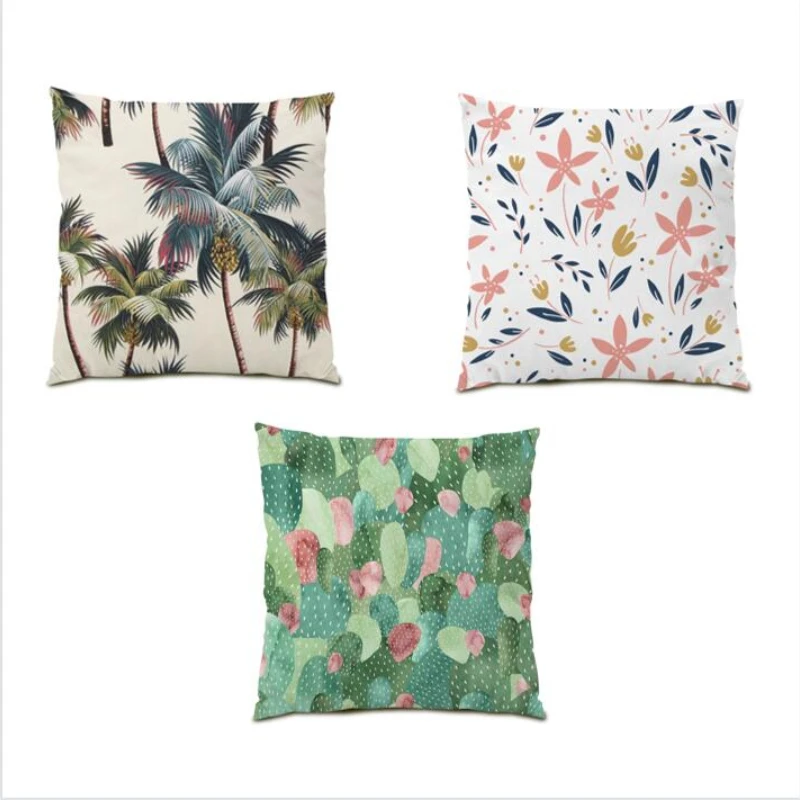 Декоративная наволочка для домашней кровати и гостиной, наволочка для подушки Monstera 45x45, наволочка для диванной подушки с тропической ладонью E0231