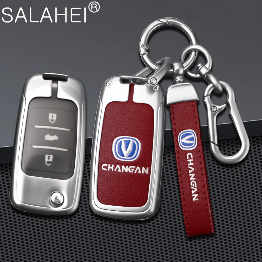 

Car Flip Remote Key Fob Case Cover Protect Shell For Changan CS75 Eado CS35 Raeton CS15 V3 V5 V7 Protector Keychain Accessories