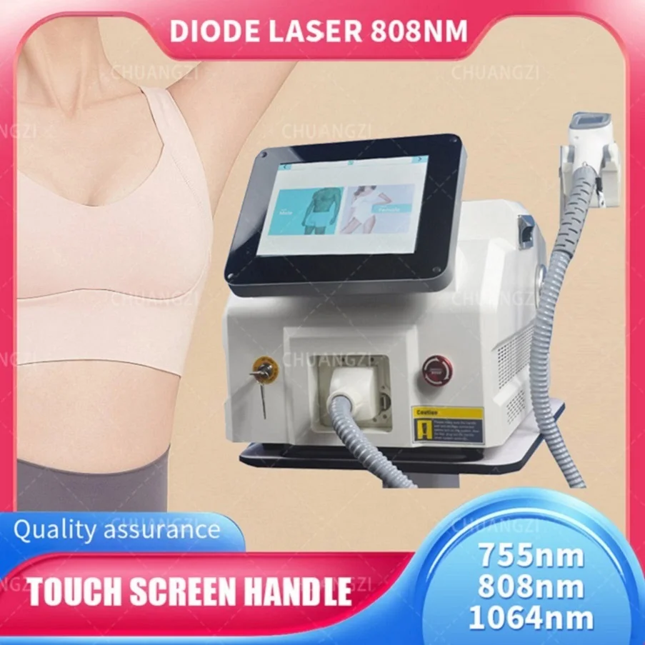 

808nm Diode Laser Beauty Equipment 755/808/1064nm 3-wavelengths Permanent Hair Removal Machine For Salon And Home