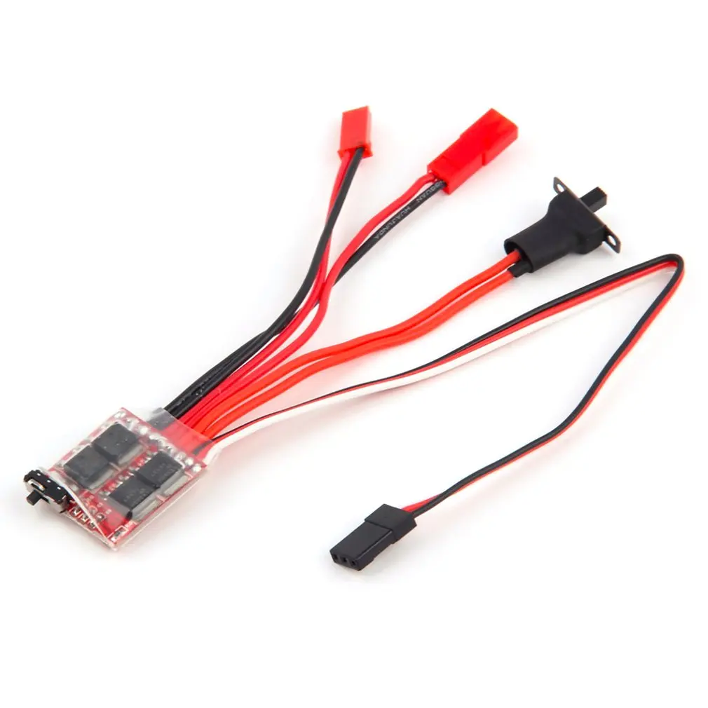 

20A ESC 30A ESC Engine Speed RC ESC 2KHz Forward Reverse Brush Brake RC 2S For Prototank Conditioner Controller Boat Car