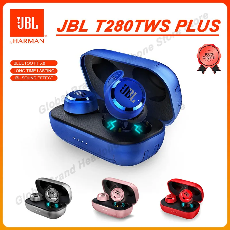 

100% Original JBL T280 TWS PLUS True Wireless Bluetooth Headphones Sports headset Deep Bass Music earphone for JBL headphone