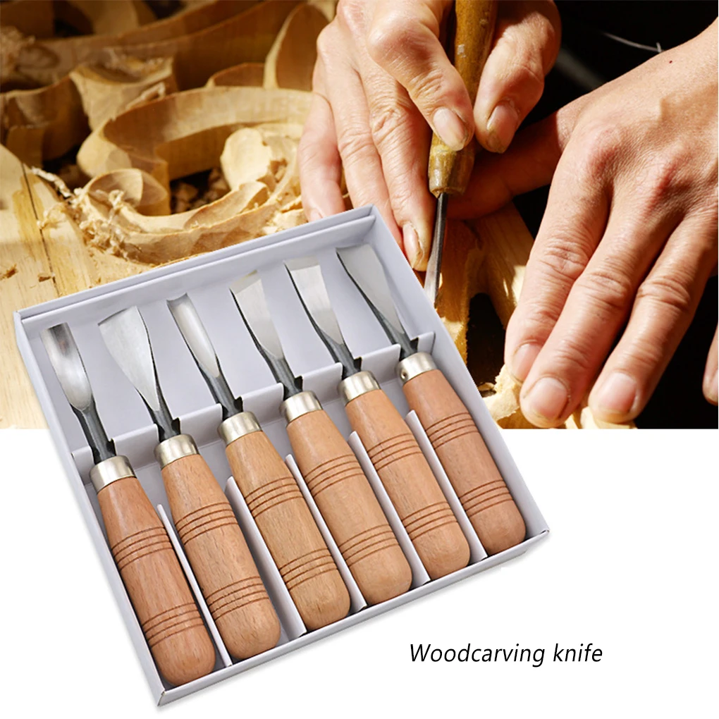 

6 Pieces Wood Engrave Chisels Industrial Woodworking for Woodworkers