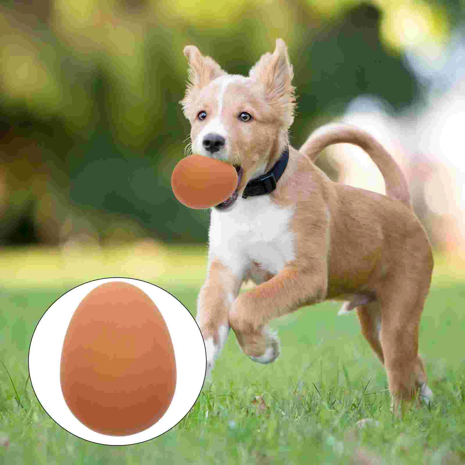 

Dog Toy Toys Pet Eggs Chewingegg Biting Interactive Fake Chicken Faux Simulation Chewbounce Molar Traning Laying Rubber Supplies