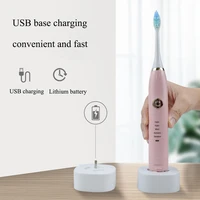 ultrasonic electric tooth brush cordless usb rechargeable toothbrush waterproof sonic toothbrush adult whiteing teeth brush