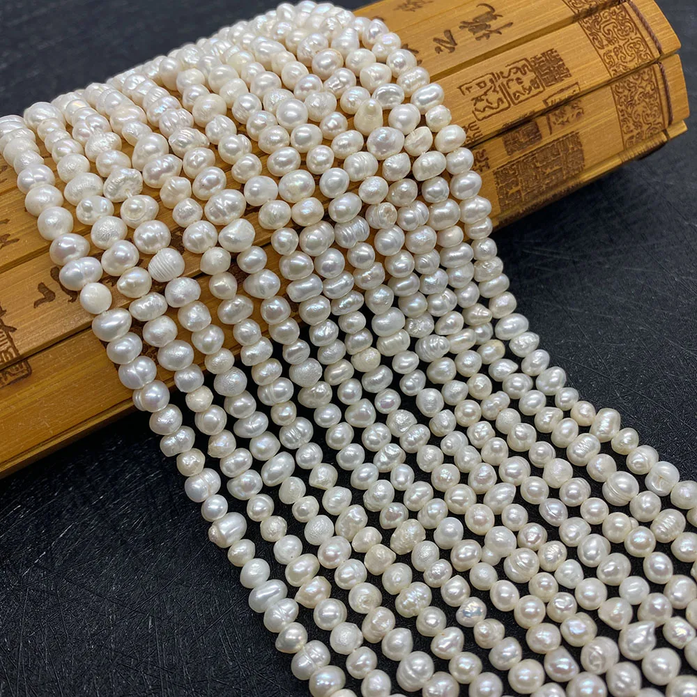 

3-4 Mm Natural Freshwater Pearl White High-quality Red Bead Rice-shaped Beads for Jewelry Making DIY Necklace Jewelry Accessory