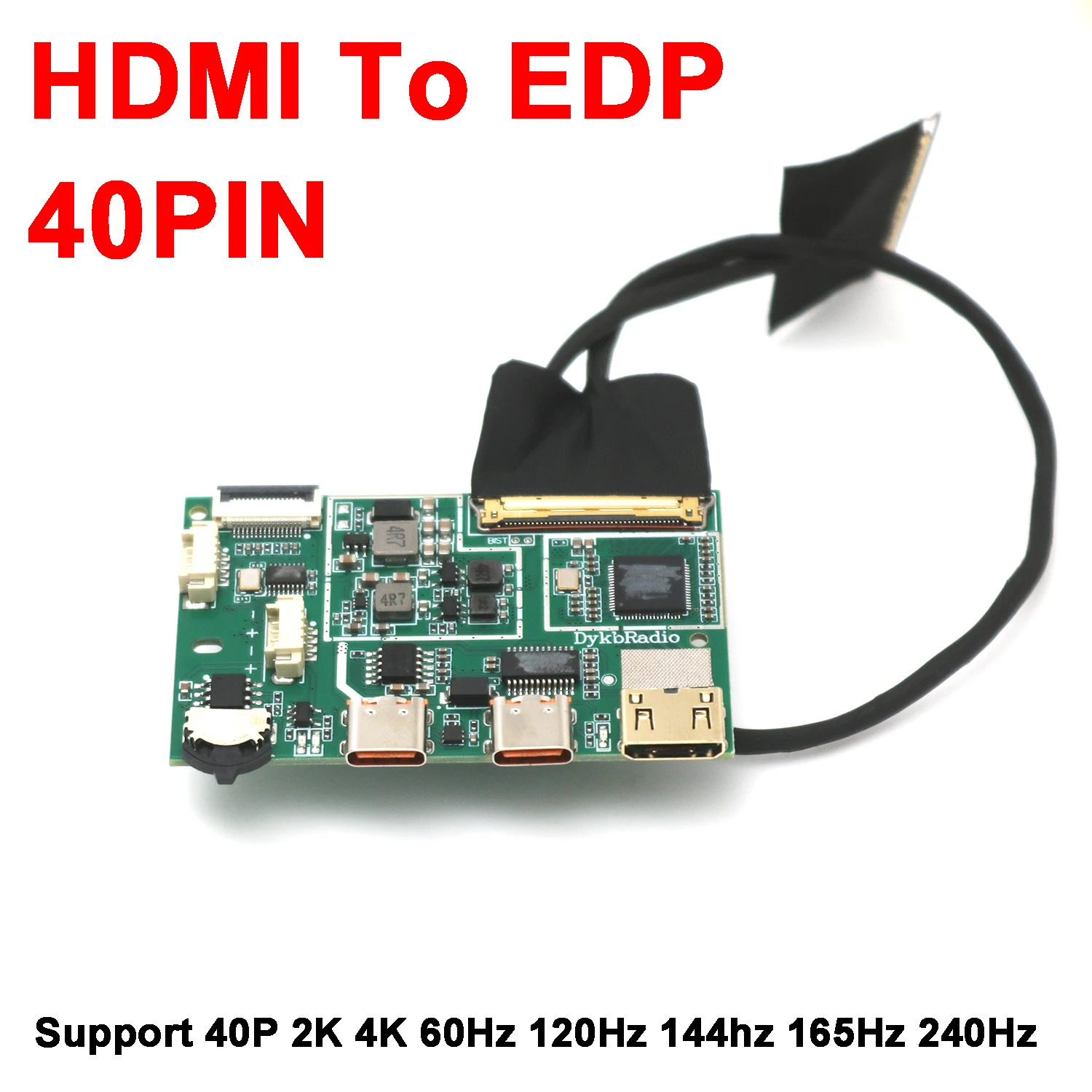 Фото Плата драйвера 2K 4K DP к EDP 40-контактный адаптер сигнала EDP Проекционная плата Кабель EDP Портативный ЖК-экран 120 Гц 60 Гц 144 Гц №1