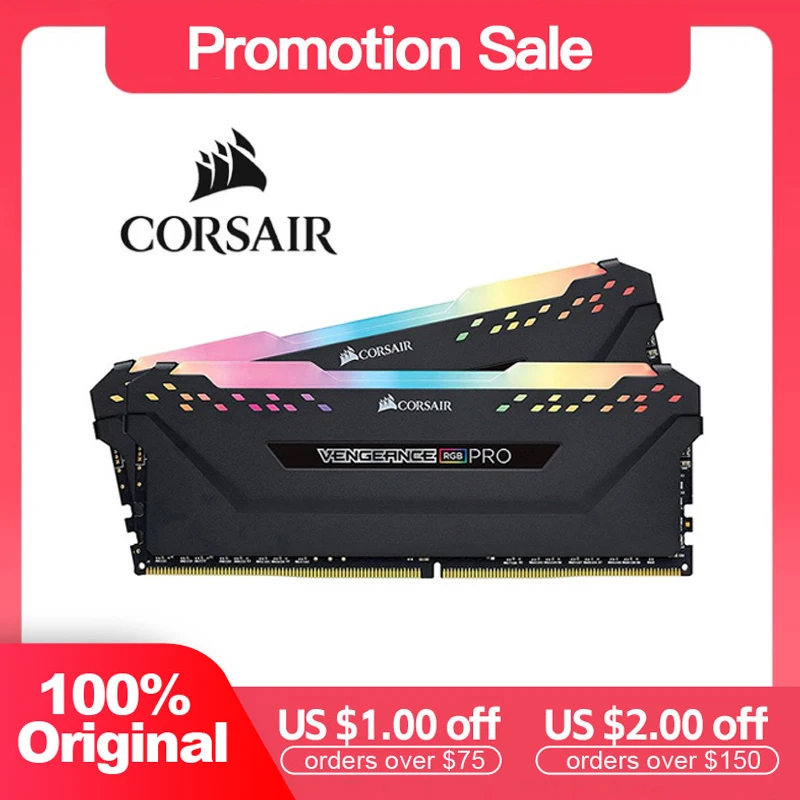 Оперативная память CORSAIR Vengeance RGB PRO DDR4, оперативная Память ddr4, 8 ГБ, 16 ГБ, 3200 МГц, 3600 МГц, Память DIMM для настольного компьютера