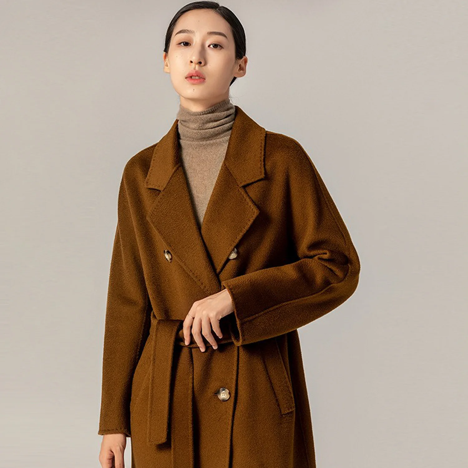 Городская версия MAX home 101801 Mad * me двустороннее кашемировое удлиненное пальто с