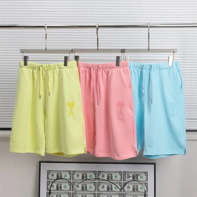

AMI Alexandre Mattiussi Big Love Embroidery Men's And Women's Loose And Versatile Fashion Shorts
