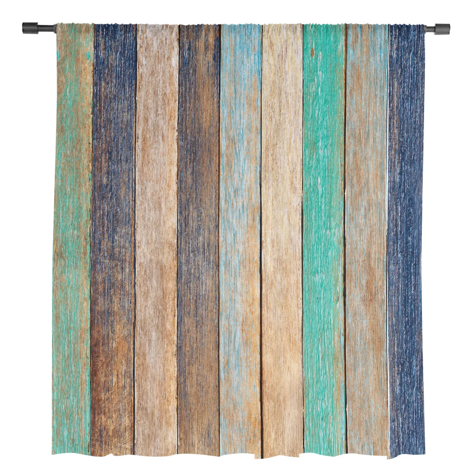 Винтажные тюлевые шторы с текстурой дерева для гостиной спальни кухни украшения