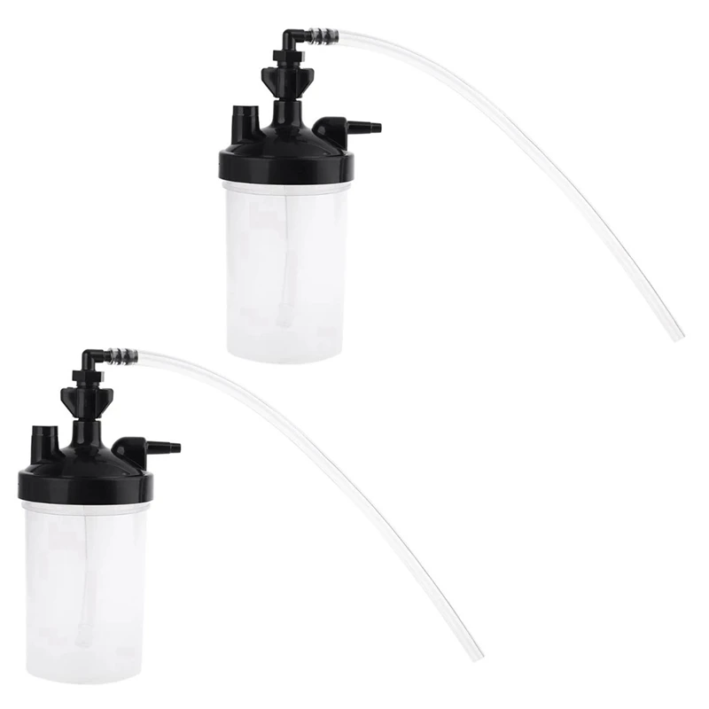 

2X Humidifier Water Bottle And Tubing Connector Elbow 12 Inch For Oxygen Concentrator H58C