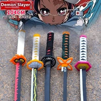 104cm demon slayer katana kimetsu no yaiba tanjirou cosplay 11 performance no cutting edge props weapon kid toy decor boy gift