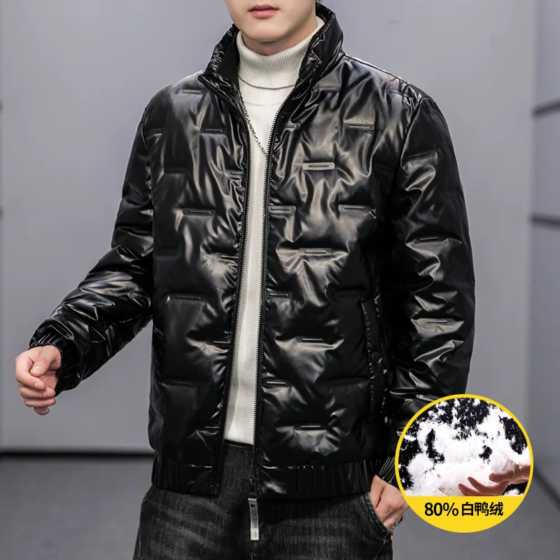 Cotton coat Autumn and winter Men's coat Fashion casual stand collar cotton coat Thickened warm cotton jacket trend