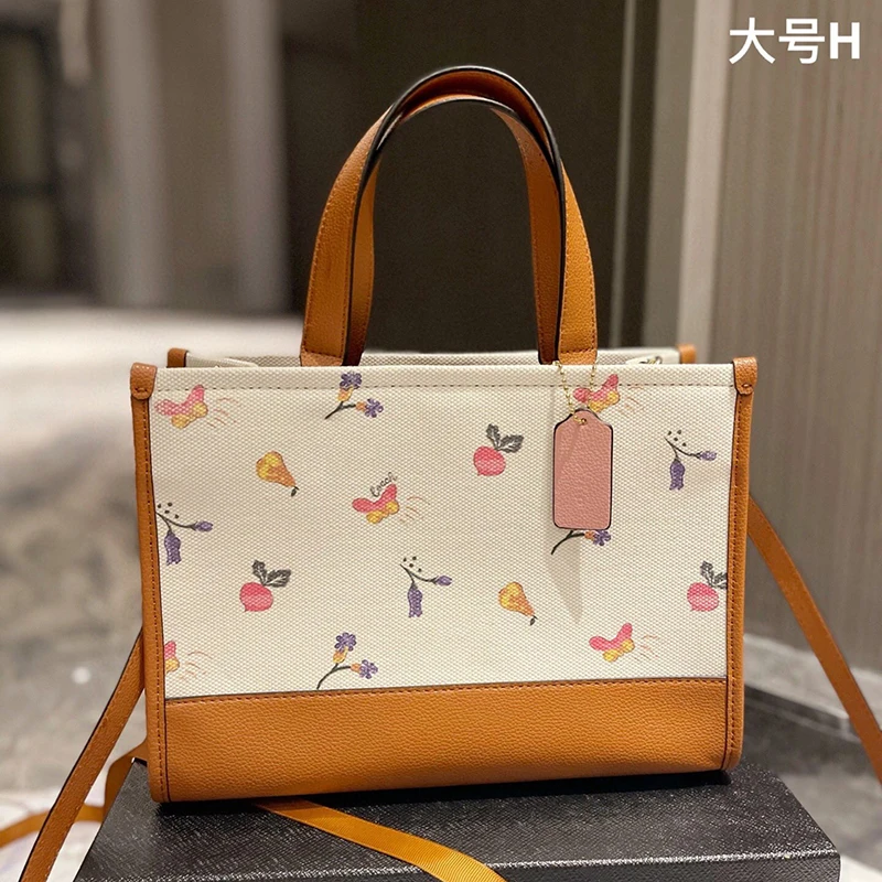 

New Luxury Pastoral Printing Tote Bag Versatile Texture Canvas Hand Bill Of Lading Shoulder Slant Female Bag Retro Shopping Bag