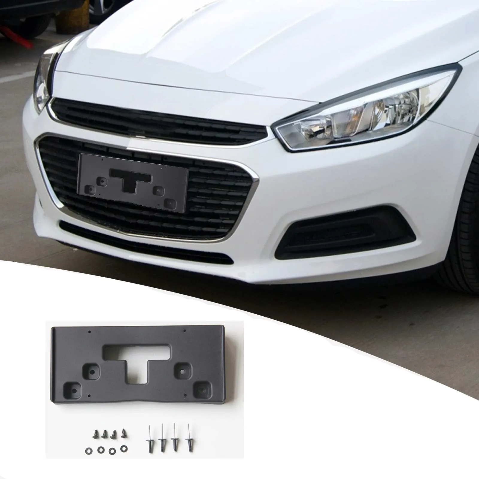 

Кронштейн для автомобильного номерного знака для Chevrolet Cruze 2015-2016 ABS, черная рамка для номерного знака, автозапчасти