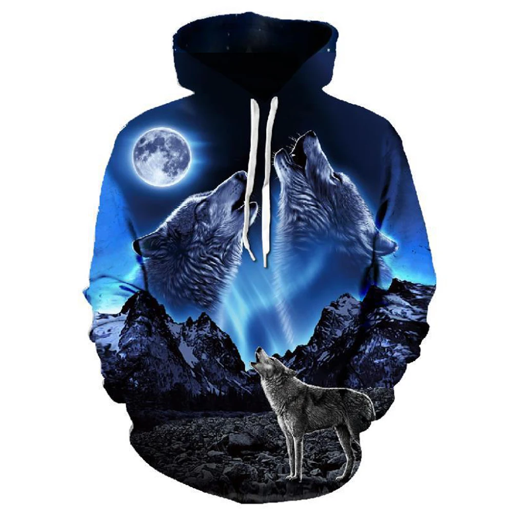 

Fashion Wolf Animal 3D Printed Hoodie Men's/Women's Harajuku Hoodie
