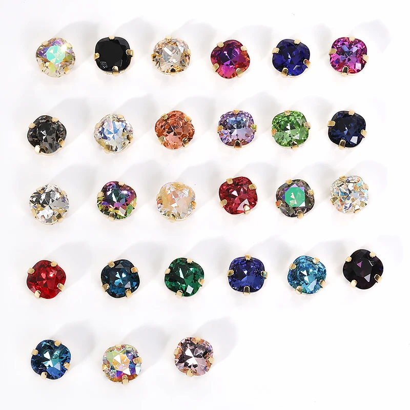 

10pcs Square Rhinestone Pointback K9 Glass High Quality Crystal Art Rhinestones DIY Crafts Apparel Sewing And Fabric Accessories
