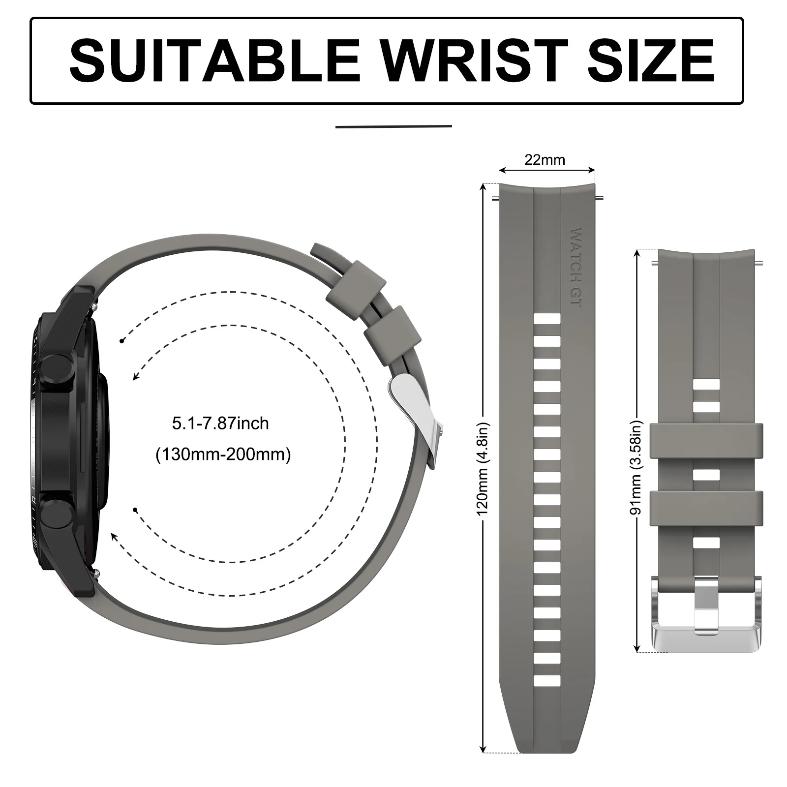 Фото Силиконовый ремешок 22 мм для Huawei Watch GT/GT 2/2pro 46 мм GT 2E, ремешок для часов Huawei Honor Watch Magic/Magic Watch 2, ремешок 46 мм №4