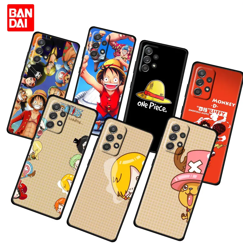 

One Piece Cute Cartoon Anime Case for Samsung Galaxy A03 A13 A31 A51 A50 A30 A71 A32 Note 20 Ultra 5G Back Cover Trend Coque