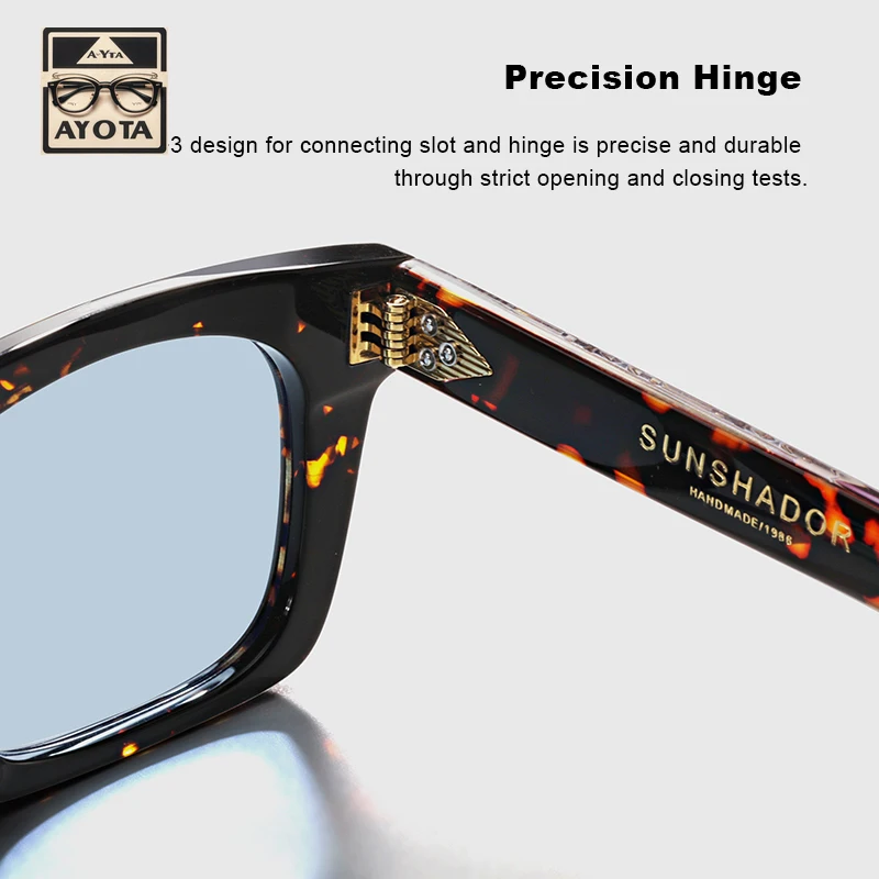 Винтажные черепаховые ацетатные солнцезащитные очки мужские дизайнерские