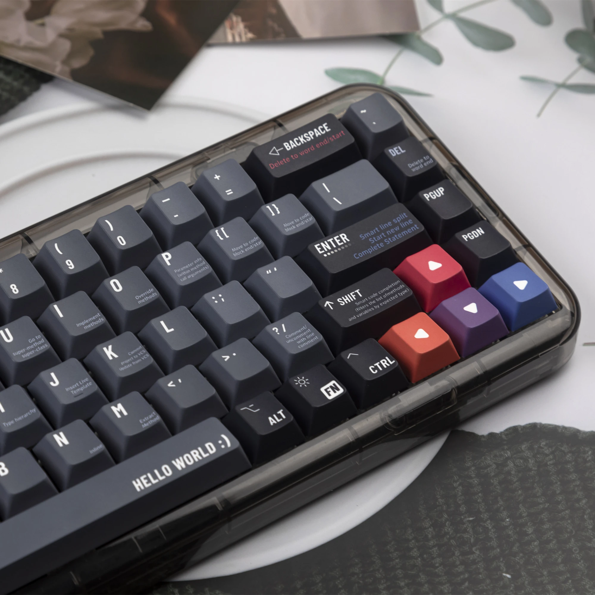 Фото Колпачки для клавиш программатора, механический PBT, пятисторонний Dye Sub, 133 клавиши, колпачки для механических клавиатур, макет ISO, 7U, подарок на годовщину №2