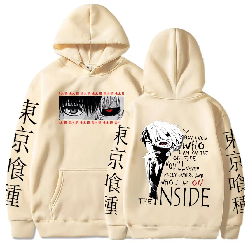 

Japanese Anime Kaneki Ken Tokyo Ghoul Graphic Print Hoodie Men's Women Fashion Gothic Loose Hooded Sweatshirts Unisex Streetwear