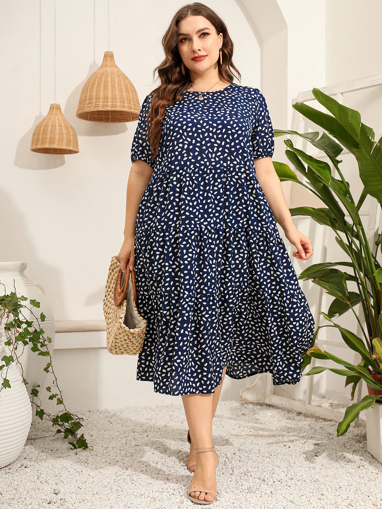 

Женское платье большого размера, повседневное элегантное черное платье средней длины в стиле Soltinho Frete Бесплатная доставка 2022