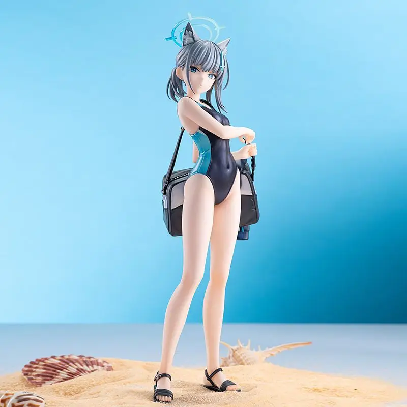 23 см синяя архівная игровая фигурка Shiroko Sandwolf купальники стоячая поза ПВХ модель