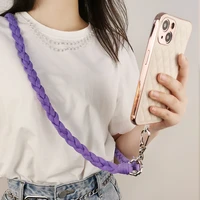 crossbody long braided lanyard strong and durable with mobile phone shell patch universal anti lost lanyard mobile phone lanyard