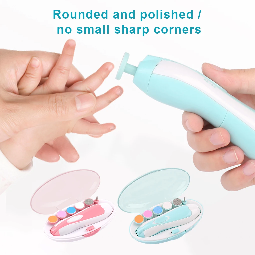 

Kids Baby Nail Trimmer Electric Baby Manicure Pedicure Nail Clippers Cutter Scissors Care Set New Born
