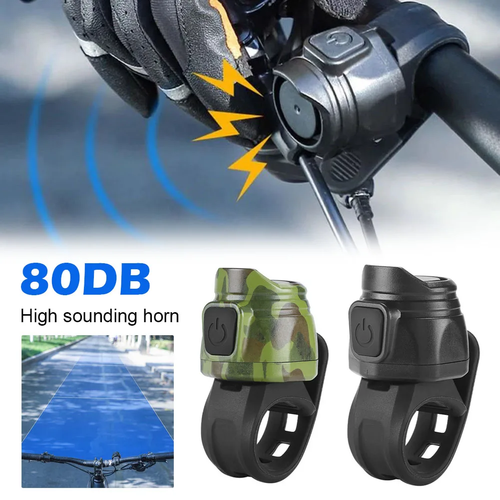 

Bicycle Electric Bell USB Charging 80dB MTB Road Bike Ring Sound Warning Electric Bell Horn For 22~31.8mm Handlebar Bike Bell