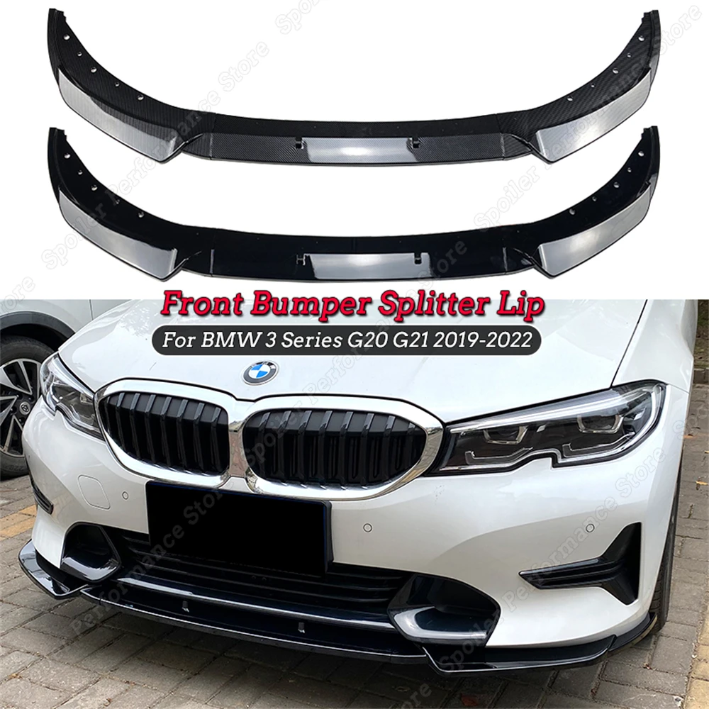 

For BMW 3 Series G20 G21 Front Bumper Splitter Lip Spoiler Diffuser Guard Body Kit Cover 320i 325i 2019 2020 2021 2022 Tuning