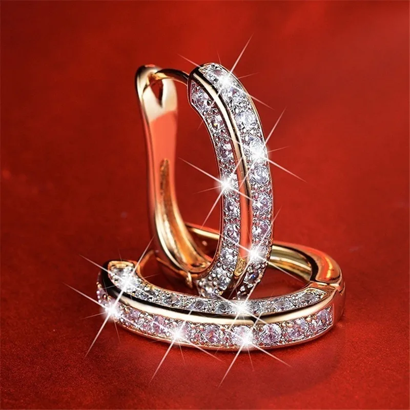 

Simple Temperament Metal Hoop Earrings Jewelry Accessories 2021