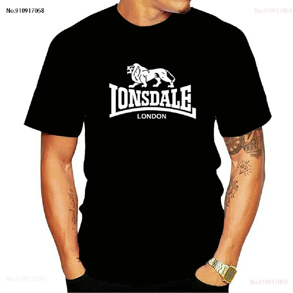 

2023 New Summer Men's Lonsdale Printed Fashion Round Neck Comfortable Harajuku Fit Casual Top Sweatshirt T-shirt Soft